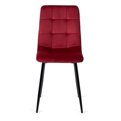 Стілець оксамитовий MEBEL ELITE PERU Velvet, Бордовий фотографія