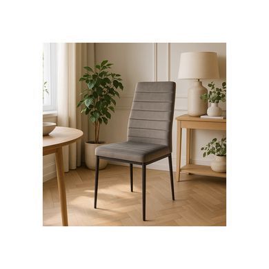 Стілець оксамитовий MEBEL ELITE NARIS Velvet Сірий фотографія