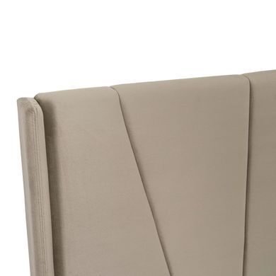 Ліжко двоспальне оксамитове 160x200 MEBEL ELITE SEWILLA Velvet Беж фотографія