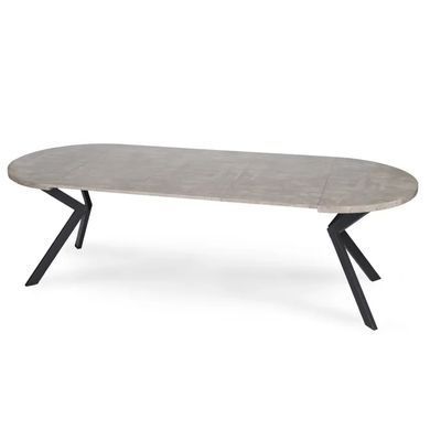 Стіл розкладний круглий MEBEL ELITE LUKAS 100-250х100 см Бетон фотографія