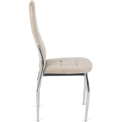 Стілець оксамитовий MEBEL ELITE MOLLY Velvet Бежевий фотографія