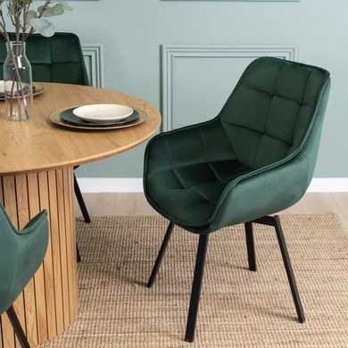 Стілець поворотний оксамитовий MEBEL ELITE LUNA Velvet Зелений фотографія