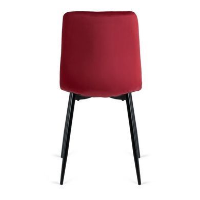 Стілець оксамитовий MEBEL ELITE PERU Velvet, Бордовий фотографія