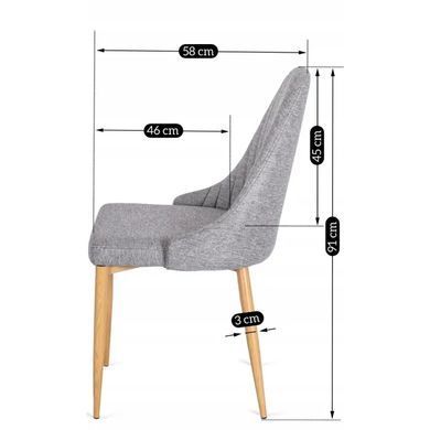 Стілець MEBEL ELITE TORINO, тканина Сірий фотографія