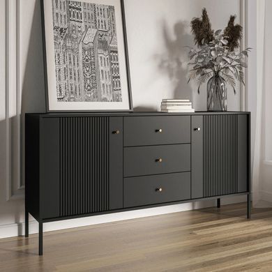 Комод MEBEL ELITE SOFT 154 Черный фотография