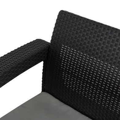 Комплект садових меблів MEBEL ELITE OKLAND Чорний
