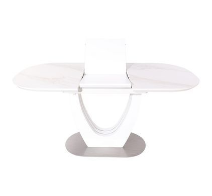Стіл розкладний TML-865-1 VETRO 120x80 Білий Мармур фотографія