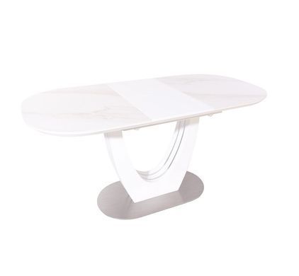 Стіл розкладний TML-865-1 VETRO 120x80 Білий Мармур фотографія