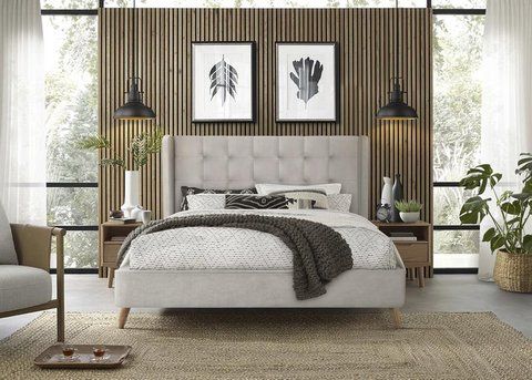 Кровать ESTELLA Halmar 160X200 Беж фотография