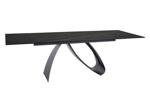 Стіл Обідній DIUNA CERAMIC Signal NOIR DESIRE 160(240)X90 Чорний Мат/ Чорний мат фотографія