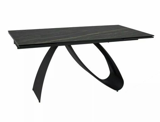 Стіл Обідній DIUNA CERAMIC Signal NOIR DESIRE 160(240)X90 Чорний Мат/ Чорний мат фотографія
