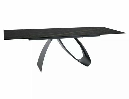Стіл Обідній DIUNA CERAMIC Signal NOIR DESIRE 160(240)X90 Чорний Мат/ Чорний мат фотографія