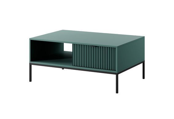 Стіл журнальний Perfect Home Нова / Nova з 2 шухлядами та чорними ніжками L104 Лабрадор фотографія