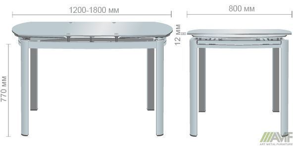 Стіл розкладний Кассандра AMF 120(180)X80 Білий фотографія