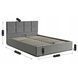Ліжко оксамитове MEBEL ELITE BUENO Velvet 160x200 см Сірий