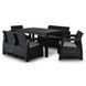 Комплект садових меблів MEBEL ELITE OKLAND Чорний