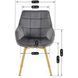 Стул бархатный поворотный MEBEL ELITE MIA Velvet Серый