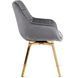 Стул бархатный поворотный MEBEL ELITE MIA Velvet Серый