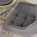 Стул бархатный поворотный MEBEL ELITE MIA Velvet Серый