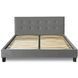 Ліжко оксамитове MEBEL ELITE BUENO Velvet 160x200 см Сірий