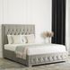 Ліжко двоспальне оксамитове MEBEL ELITE EVAN Velvet 140x200 см Сірий