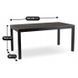 Стіл Розкладний обідній ARGOS MEBEL ELITE 160(210)х90 Темний дуб /чорний