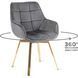 Стул бархатный поворотный MEBEL ELITE MIA Velvet Серый