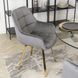 Стул бархатный поворотный MEBEL ELITE MIA Velvet Серый