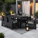 Комплект садових меблів MEBEL ELITE OKLAND Чорний