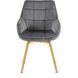 Стул бархатный поворотный MEBEL ELITE MIA Velvet Серый
