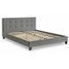 Ліжко оксамитове MEBEL ELITE BUENO Velvet 160x200 см Сірий