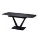 Стіл розкладний ELVI BLACK MARBLE Concepto 120(180)x80 Кераміка Матовий Чорний фотографія