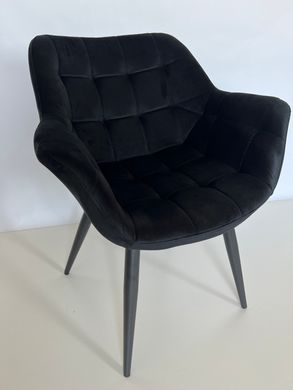 Крісло ELEGANTE Velvet Intarsio Чорний фотографія