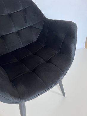 Крісло ELEGANTE Velvet Intarsio Чорний фотографія