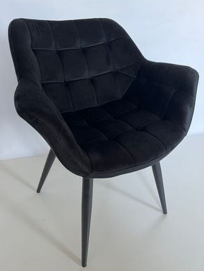 Крісло ELEGANTE Velvet Intarsio Чорний фотографія