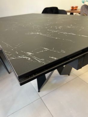 Стіл розкладний FJORD BLACK MARBLE КЕРАМІКА 200-300 см Concepto Чорний фотографія