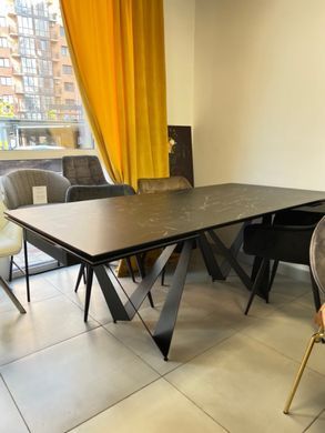 Стіл розкладний FJORD BLACK MARBLE КЕРАМІКА 200-300 см Concepto Чорний фотографія
