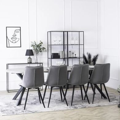 Стул бархатный MEBEL ELITE RIO Velvet, Серый фотография
