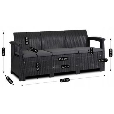 Комплект садових меблів MEBEL ELITE BRANDON Чорний