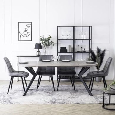 Стул бархатный MEBEL ELITE RIO Velvet, Серый фотография