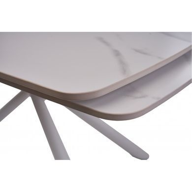 Стіл розкладний PALERMO WHITE MARBLE Concepto 140(200)x90 Кераміка Матовий Білий фотографія