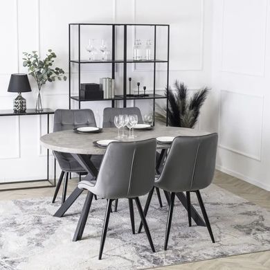 Стул бархатный MEBEL ELITE RIO Velvet, Серый фотография