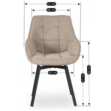 Стілець поворотний MEBEL ELITE LUNA 2 Бежевий фотографія