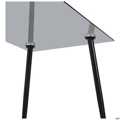Стол Umberto AMF 120X70 Черный/стекло тонированное серое фотография