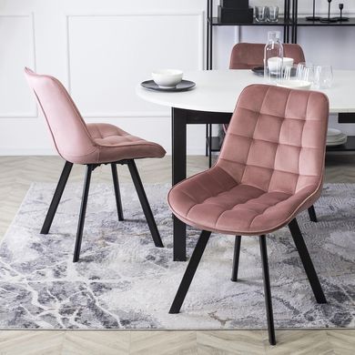Стілець оксамитовий MEBEL ELITE RICK Velvet Рожевий фотографія