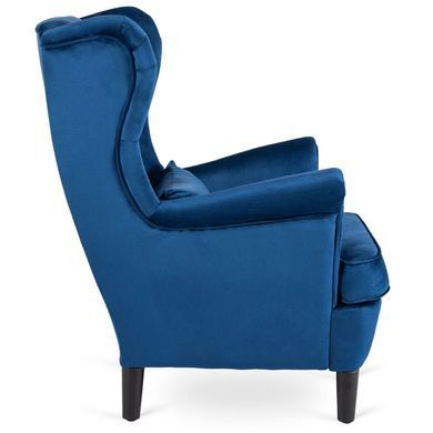 Кресло мягкое бархатное MEBEL ELITE KLARIS 2 Velvet Синий фотография