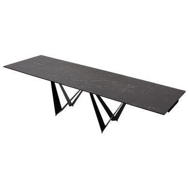 Стіл розкладний FJORD BLACK MARBLE КЕРАМІКА 200-300 см Concepto Чорний фотографія