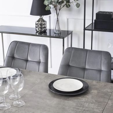 Стул бархатный MEBEL ELITE RIO Velvet, Серый фотография
