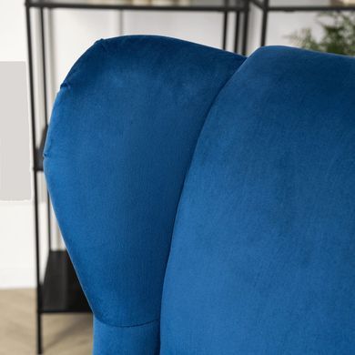 Кресло мягкое бархатное MEBEL ELITE KLARIS 2 Velvet Синий фотография