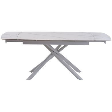 Стіл розкладний PALERMO WHITE MARBLE Concepto 140(200)x90 Кераміка Матовий Білий фотографія